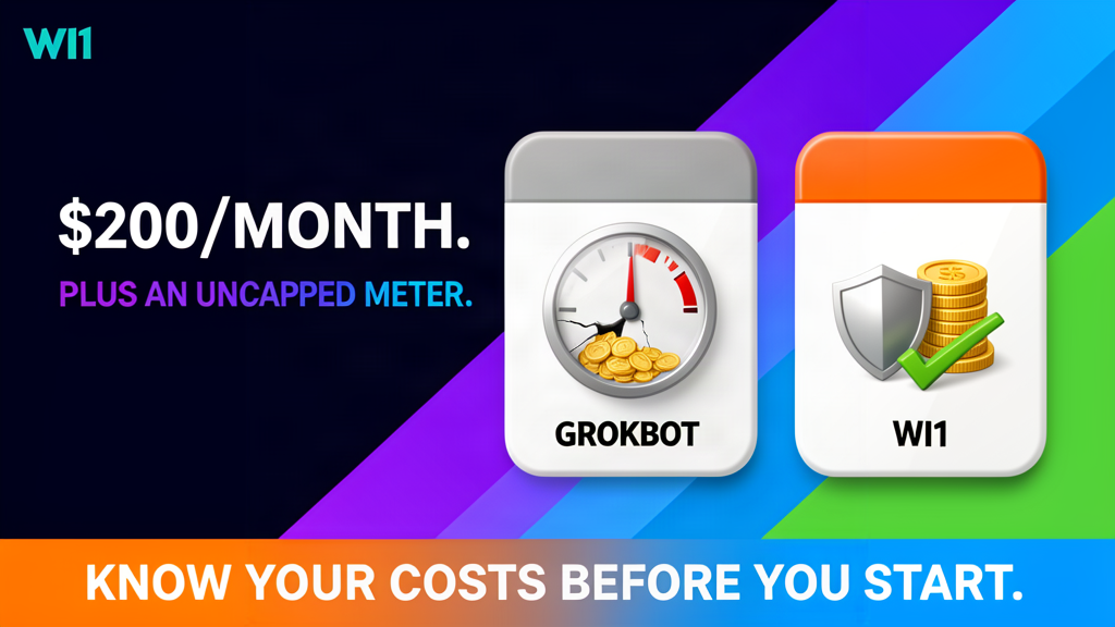 Grok Bot Costs $200 a Month and Comes With a Token Meter. WI1 Was Built for the Other Kind of User.